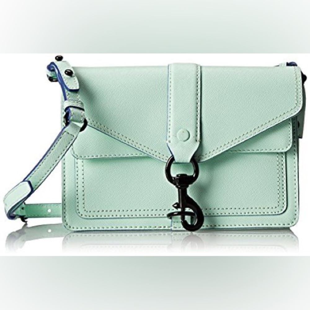Rebecca Minkoff Mint Hudson Moto Mini Crossbody